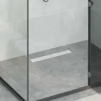 vidaXL Scurgere pentru duș cu design pe linie și sifon de 360° 50 cm