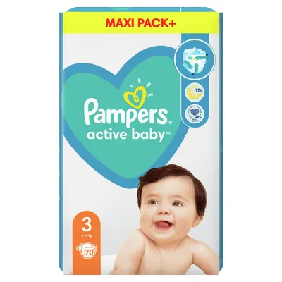 Scutece bebelusi Pampers- Active Baby 3, 70 buc.