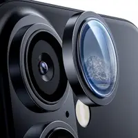 Folie de protectie Camera Spate Lito S+ pentru Apple iPhone 17, Sticla Securizata, Neagra