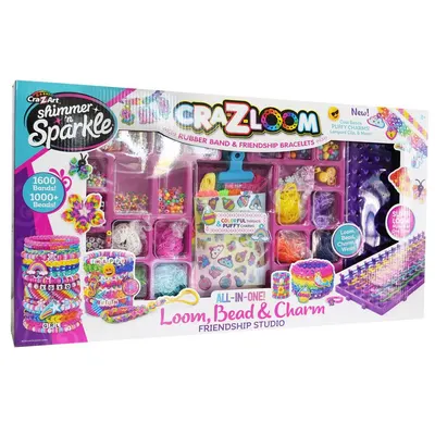 Set creatie bratari cu elastice si talismane CrazArt Loom Studio All In One