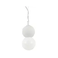 Lustra Two, 1 bec, dulie E27, D:110mm, H:450/1200mm, Alb