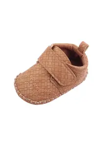 Pantofi Cu Model - Elegant - Piele ecologica - Baieti - Velcro - Maro