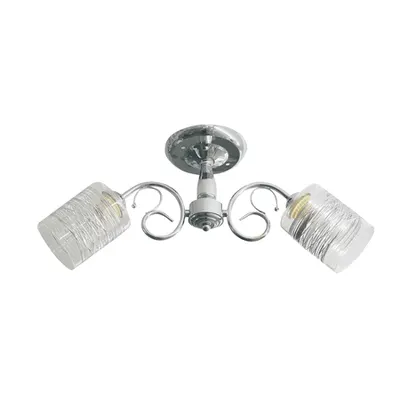Lustra Zarya Crom+Alb 2xE27 60W