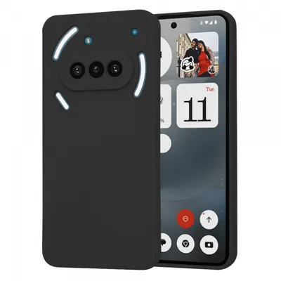 Husa pentru Nothing Phone (3a), Techsuit, SoftFlex, Neagra