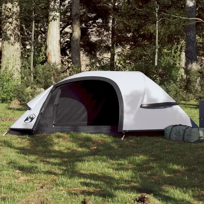 Gossi cort camping cupola 1 persoana alb, tesatura opaca, impermeabil