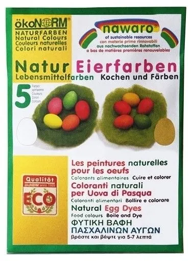 Vopsea naturală pentru ouă, 5 culori, ökoNORM
