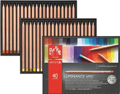Set de creioane colorate Caran d'Ache Luminance 6901 - 40 de culori