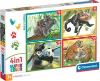 Puzzle pentru copii Clementoni 4 în 1 - Îmbrățișări de bebeluși