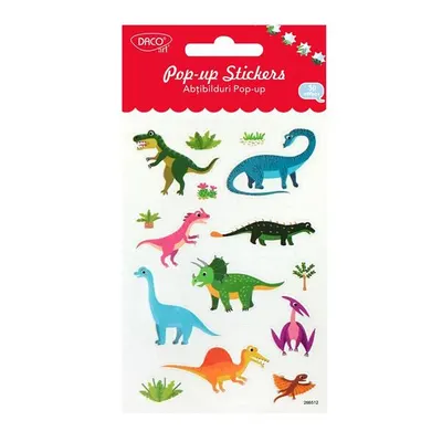 Abțibild DACO pop-up, dinozauri - AB125