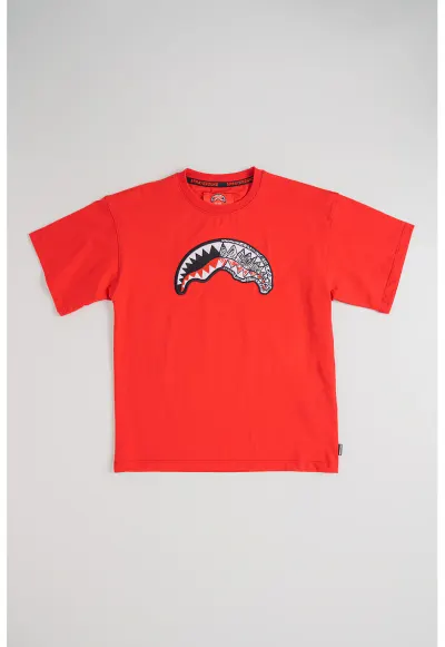 Tricou de bumbac cu imprimeu - Rosu