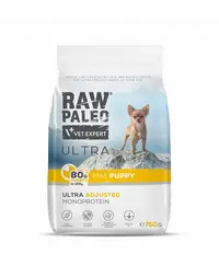 RAW PALEO Ultra Turkey Mini Puppy 750g hrana catei rasa mica, din curcan