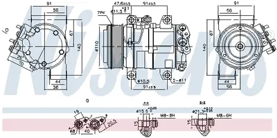 Compresor climatizare aer conditionat potrivit INFINITI QX56, QX80; NISSAN PATROL VI 5.6 09.03