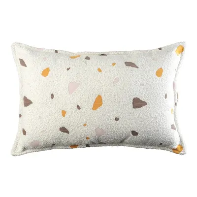Pernă decorativă pentru copii crem bouclé/chenille Terrazzo Bolster – Wigiwama