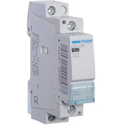 Contactor, 25A, 1NI, 230V Hager ESC126
