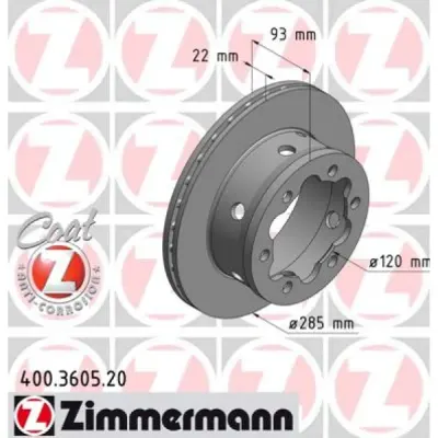 Disc frana ZIMMERMANN 400.3605.20