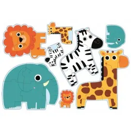 Puzzle progresiv Djeco, În junglă