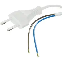 Cablu de alimentare Euro la fire deschise 2.5A 3m Alb, KPSFD3W
