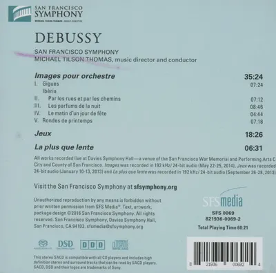 Debussy: Images / Jeux / La Plus Que Lente (SACD)