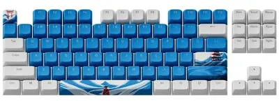Capace pentru tastatură Dark Project – GeekBoy, PBT, albe/ albastre