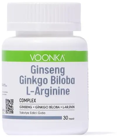 Ginseng Ginkgo Biloba L-Arginine, 32 capsule, Voonka