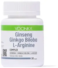 Ginseng Ginkgo Biloba L-Arginine, 32 capsule, Voonka