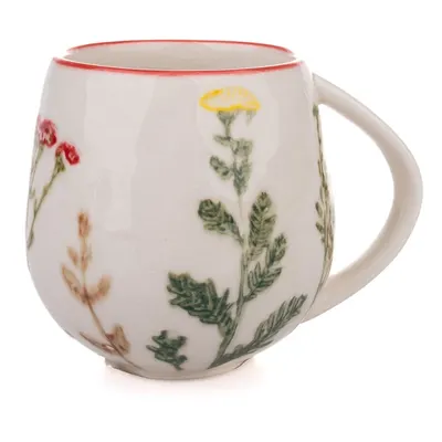 Cană albă din porțelan 240 ml Flower Garden – Dakls
