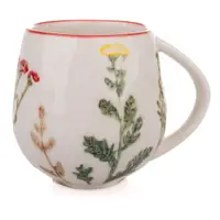 Cană albă din porțelan 240 ml Flower Garden – Dakls