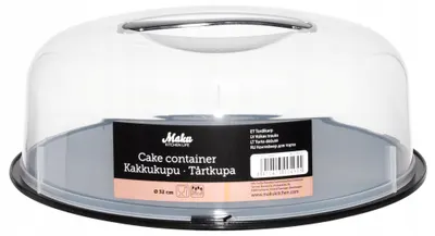 Cutie rotundă pentru tort Maku – 32 cm, cu bază neagră