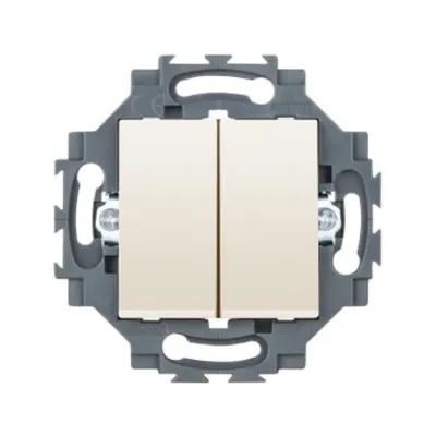 Double Intrerupator Cap Scara 1p 250v Ac - Quick Wiring Terminals - 10ax - Neutral - Ivory - Dahlia