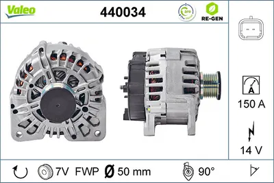 Alternator (14v, 150a) Potrivit Nissan Primastar; Opel Movano B, Vivaro A; Renault Espace Iv, Laguna Ii, Trafic Ii, Vel Satis 2.0 2.0d 2.3d 03.01