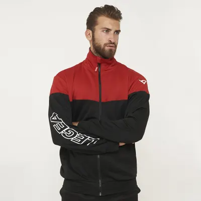 Bărbați Running Giacca Ontario Senior Antivento Traspirant Negru-Amarant