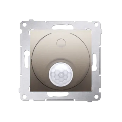 Intrerupator cu senzor de miscare si protectie impotriva accesului neautorizat la elementelle de comanda, 20-500W, gold mat meta
