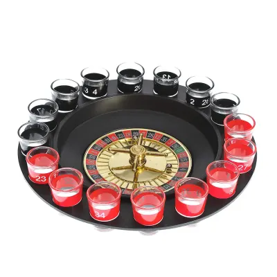 Set ruleta cu 16 pahare shot pentru jocuri de petrecere