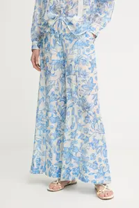 Twinset pantaloni palazzo pentru femei, cu in