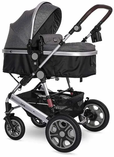 Cărucior pentru copii Lorelli - Lora, Steel grey