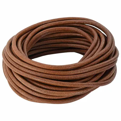 vidaXL Cord din Piele 1 Maro deschis Ø5 mm x 50 m Piele