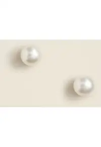Cercei faux pearl - alb cremos - 5mm