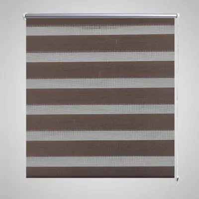 Jaluzea tip zebra, 120 x 175 cm, cafeniu
