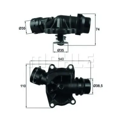 Termostat, lichid racire MAHLE ORIGINAL TI 233 88