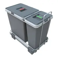 Coș de gunoi din plastic pentru deșeuri sortate/încorporat 18 + 8 l Ecofil - Elletipi
