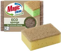 Bureți de bucătărie Magic Clean - Premium, Eco, 2 bucăți, maro