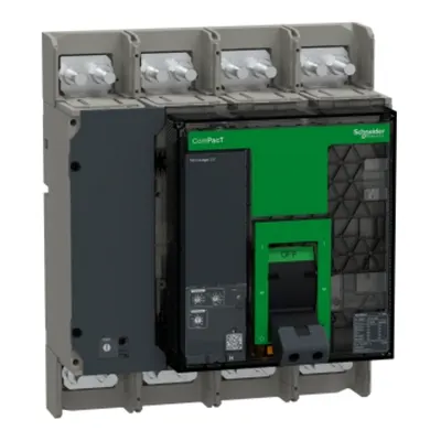 Intreruptor automat, ComPacT NS1600H, 70kA la 415VAC, 4P, fix, cu operare manuala, echipat cu unitate de declansare MicroLogic 2.0, 1600A