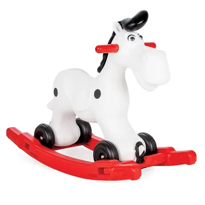 Balansoar multifunctional 2 in1 pentru copii cu roti Pilsan Cute Horse,baza detasabila,material rezistent, utilizare interiorexterior