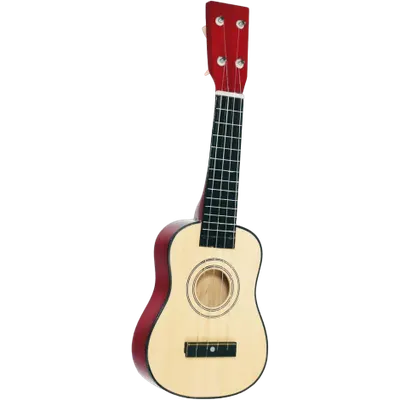 Chitara din lemn cu 4 corzi, pentru copii, 4 ani+, havaiana Ukulele, Goki UC201