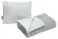 Set de lenjerie pentru bebeluși 2 piese Sensillo – reversibil, gri, 80 x 100 cm