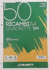 Bloc coli perforate Blasetti - A4, 50 file, 60 g/m2, patratele
