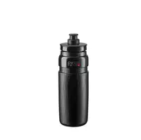 Bidon apa Elite Fly Tex, 750ml, negru cu logo gri
