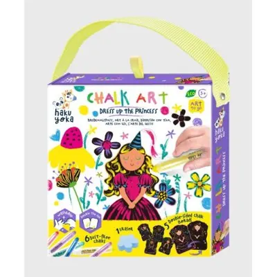 Set portabil de desen cu creta, Haku Yoka , Imbraca Printesa
