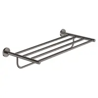 Suport prosop Grohe Essentials 40800A01, 600 mm, 5 suporti, montare pe perete, fixare ascunsa, lucios, Hard Graphite