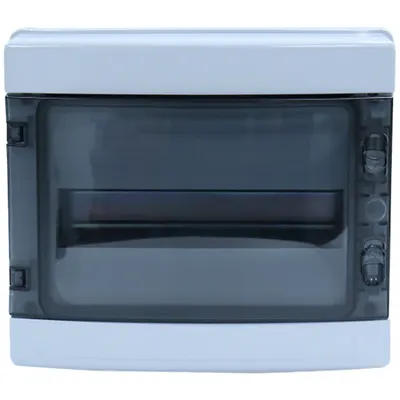 Cutie de distributie PT, cu usa transparenta, bareta N/PE 1×12 mod, H×W×D=259×298×140mm, IP65, 1000VAC, 1500 VDC